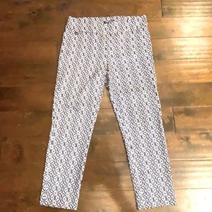 Form Fitting Lisette Blue and White Pants